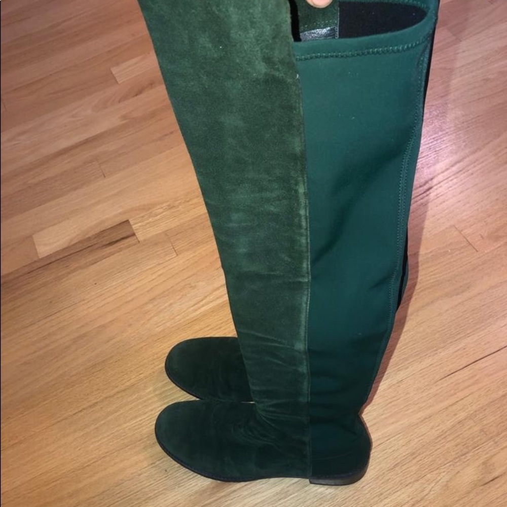 Stuart weitzman hunter green boots